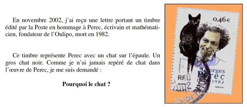 Perec et le chat